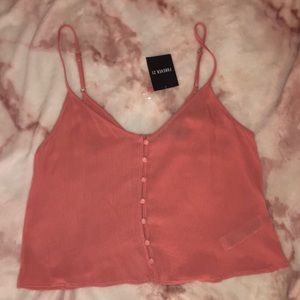 ✨MAKE OFFER✨NEW Pink Forever 21 Woven Crop Top